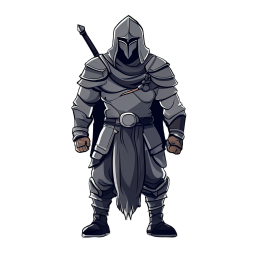 embodying a mysterious and stoic warrior 