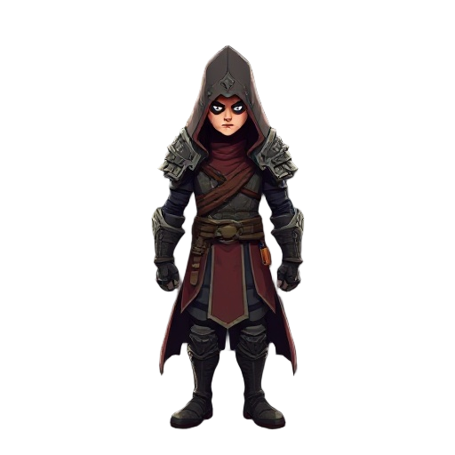 embodying a mysterious and stoic warrior 
