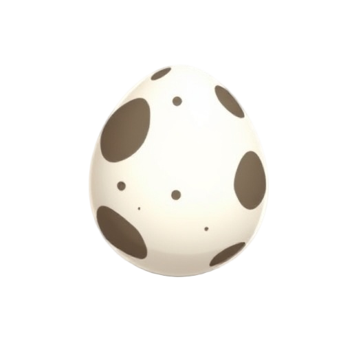pre-historic dinosaur egg white not hatched with darker spots