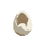 pre-historic dinosaur egg white