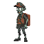 zombie mailman, side view