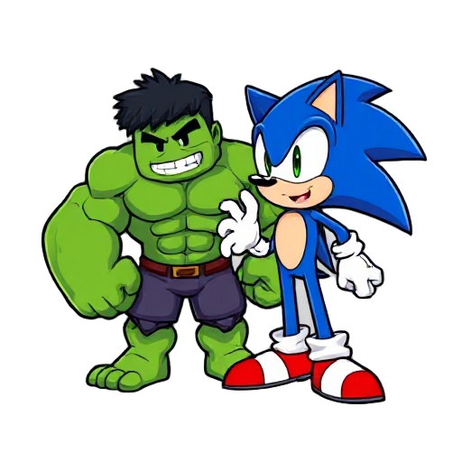 charater similar to hulk and sonic