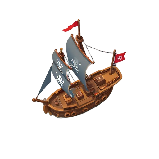 top down pirate ship