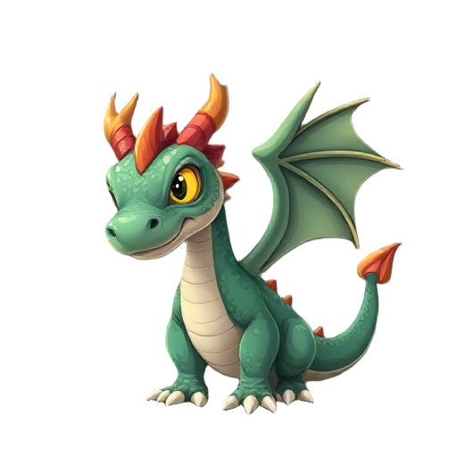 dragon de frente y de lado en pizel art