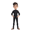 man in black