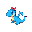cute blue dragon icon 