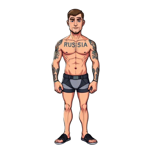 russian prisoner in underwear without tattoos