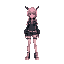 cyberpunk, female, hair is pink