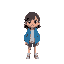 girl with blue jacket idle