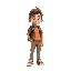 boy, backpack, technology