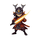 glowing astral samurai with a starlight katana