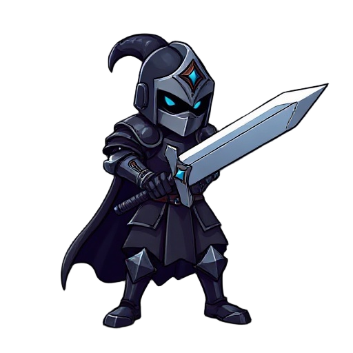 a dark phantasy knight, using a great sword as a weapon, wearing a medieval plate. the sword has blue details. generate an sequence of the character attacking