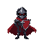 black knight with a cape