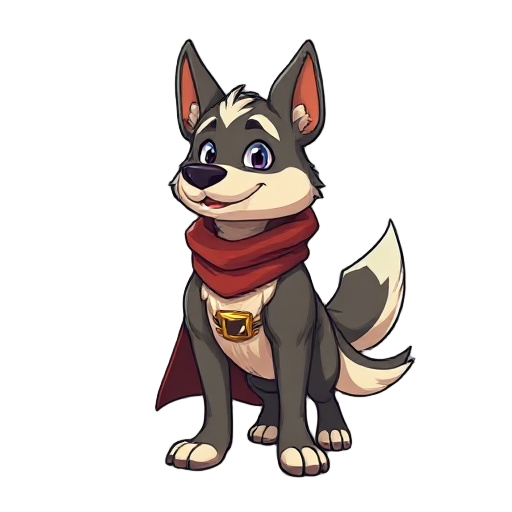 a dog wizard named nerlim that can transform