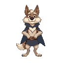 a dog with human body, he is a wizard named nerlim