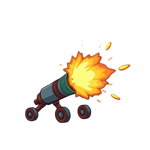 explosion from a cannon