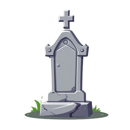 a 16 pixel cemetery statue