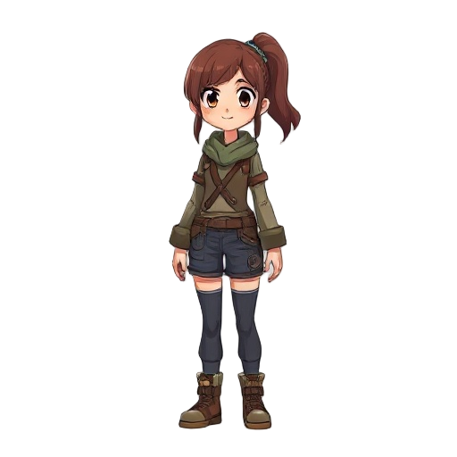idle survival girl character realistic 