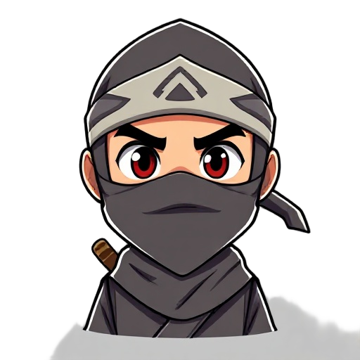 entendi ninja olhando para cima com cara de