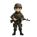 vietnamese soldier with nón lá  ak47