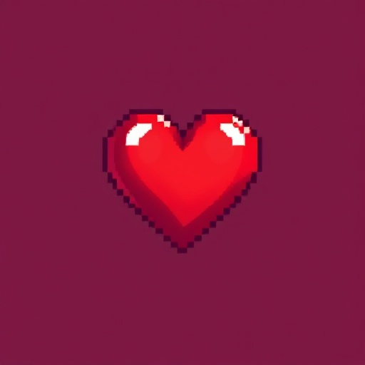 pixel heart icon red