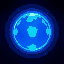 blue pixel orb glowing