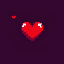 pixel heart icon red