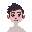 blue pixel orb glowing