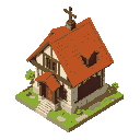 casa de aspecto medieval