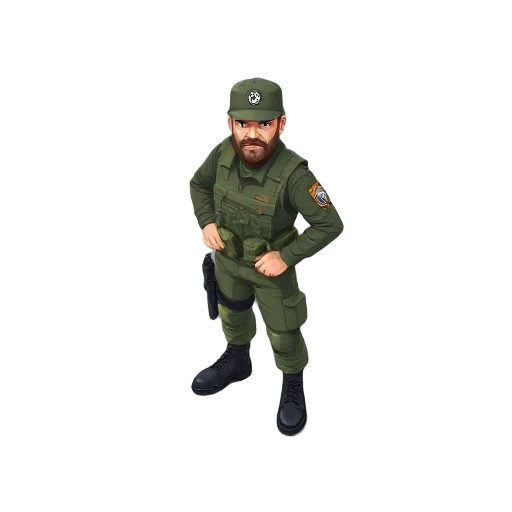 isometric military man