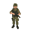 military man holding a gun