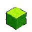 un cubo  césped