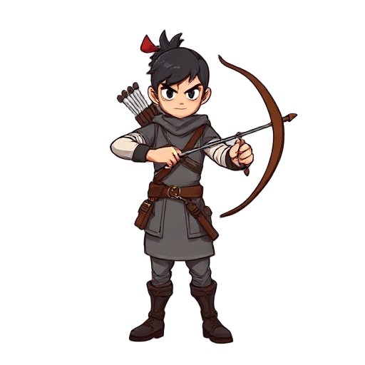 archer in atari game style