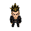 top-down view, boy,punk character, mohawk hairstyle, leather jacket with spikes,hotline miami style