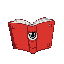 make a red book with an eye in the center of the book 