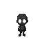 black character template top down, with white eyes