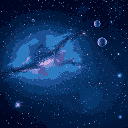 a starry night sky with glowing stars, nebulae, distant galaxies, and planets. bright sci-fi look. add shooting stars and soft glows. avoid dark tones; aim for a luminous, cosmic feel.