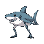 shark with strong human legs
