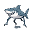 shark with strong human legs