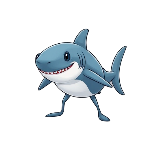 shark with legs and arms