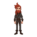 a red head man long haired man