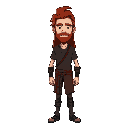 a red head man long haired guy with no beard