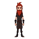 a red head man long haired man