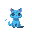 slime shaped blue cat 