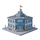 huge police station building