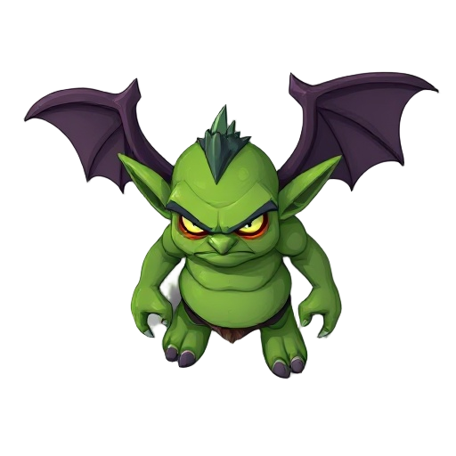 green ogre with spiky bat 