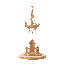 church chandelier, ground object