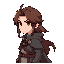 protagonist with brown hair and a flowing cape by side