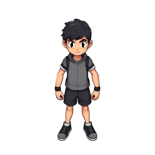 crie uma sprite para rpg inicial, com roupas de treino