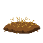 medieval   planting soil   with plenty of wheat   designed for a retro-style farm simulation game.